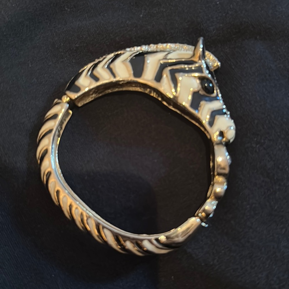 Zebra costume jewelry statement piece